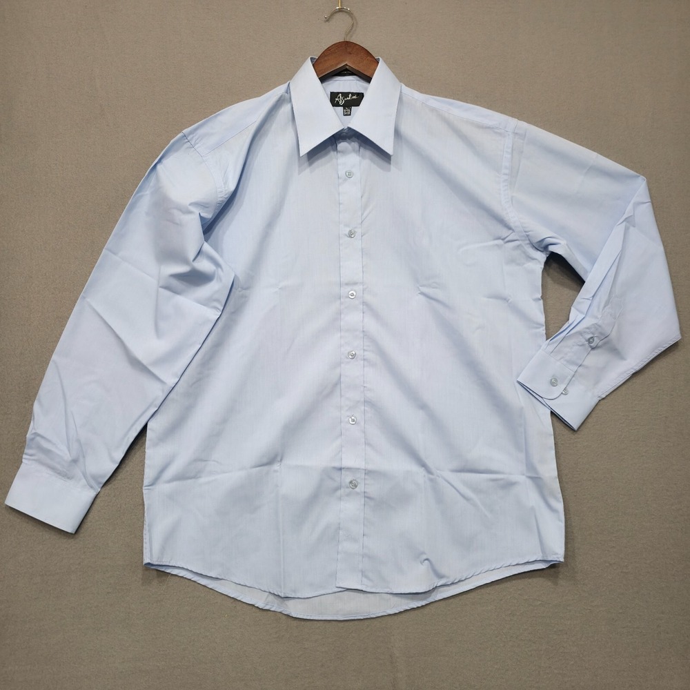 A. Santoni Men's Blue Long Sleeve Button Up Dress Shirt Size 16-16.5-34/35 NWOT‎